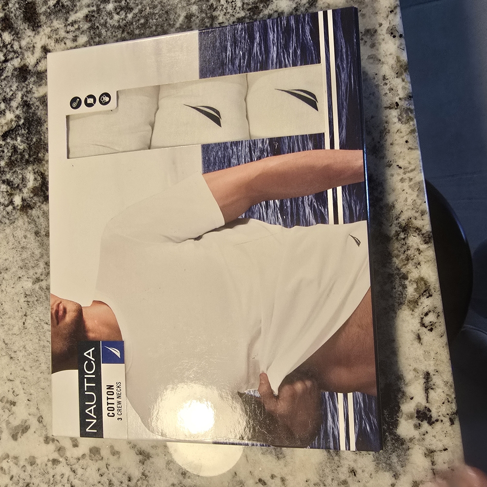 Nautica Men's White Cotton T-Shirts